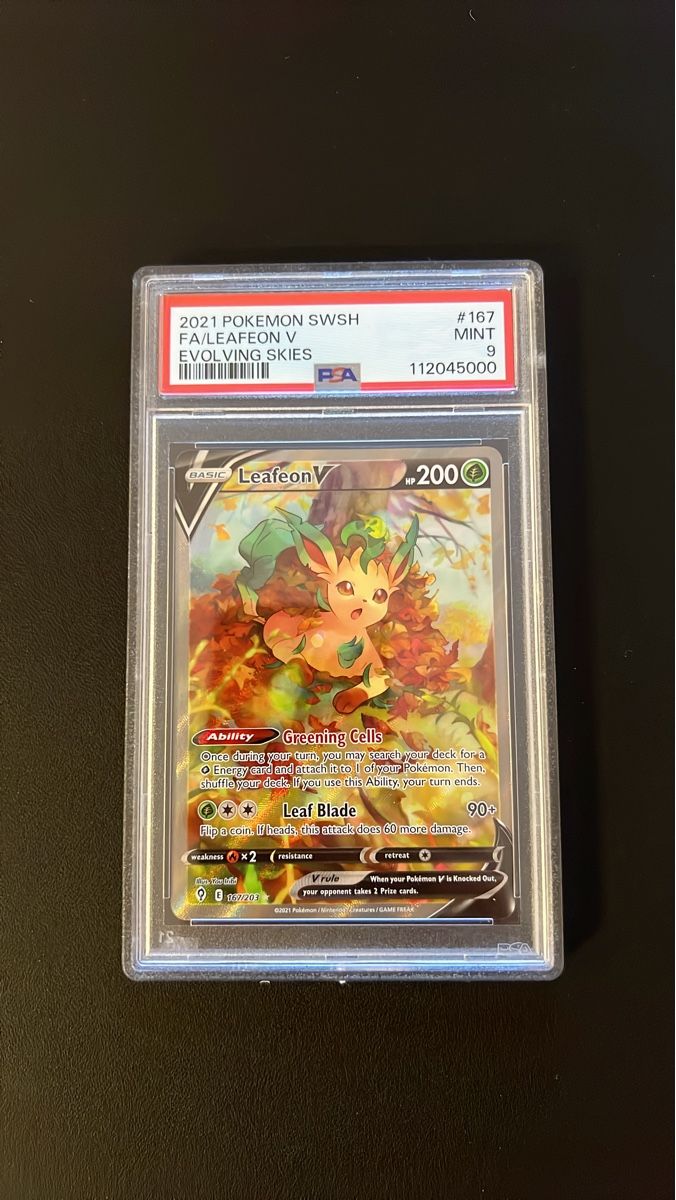 Pokémon Carte collezionabili: Leafeon V 167 - Evolving Skies - PSA 9 Mint! – Nuovo (secondo la descrizione) da Stans venduto da RemoZimmermann