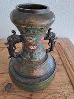 Antike Japanische Cloisonné-Vase mit Drachengriffen, Top!