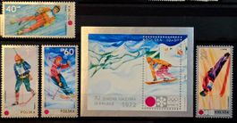 Polen 1972 XI. Olympia Sapporo Satz 4V + Block MNH