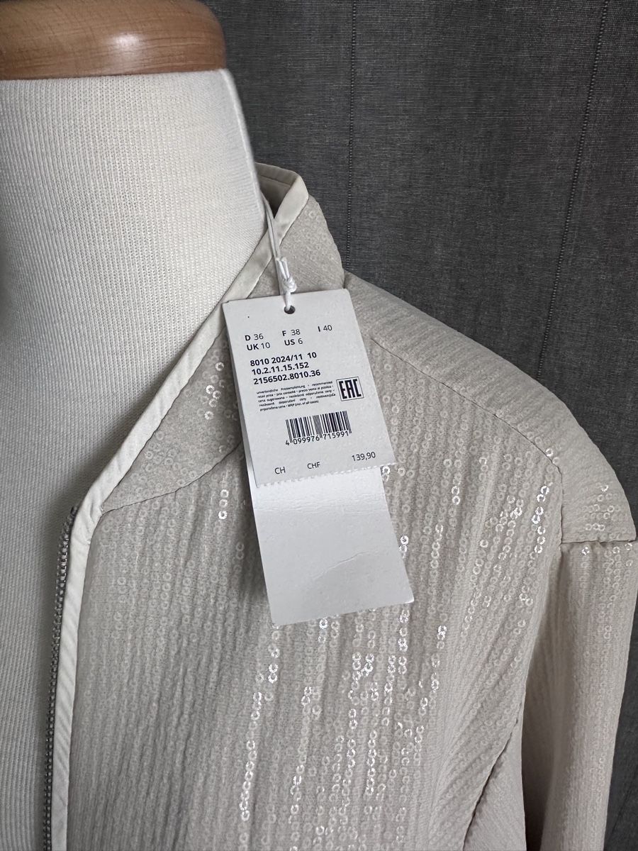 S.Oliver Giacche: Pailletten Bomberjacke – Nuovo e nell'imballaggio originale da Uitikon Waldegg venduto da MGC 2