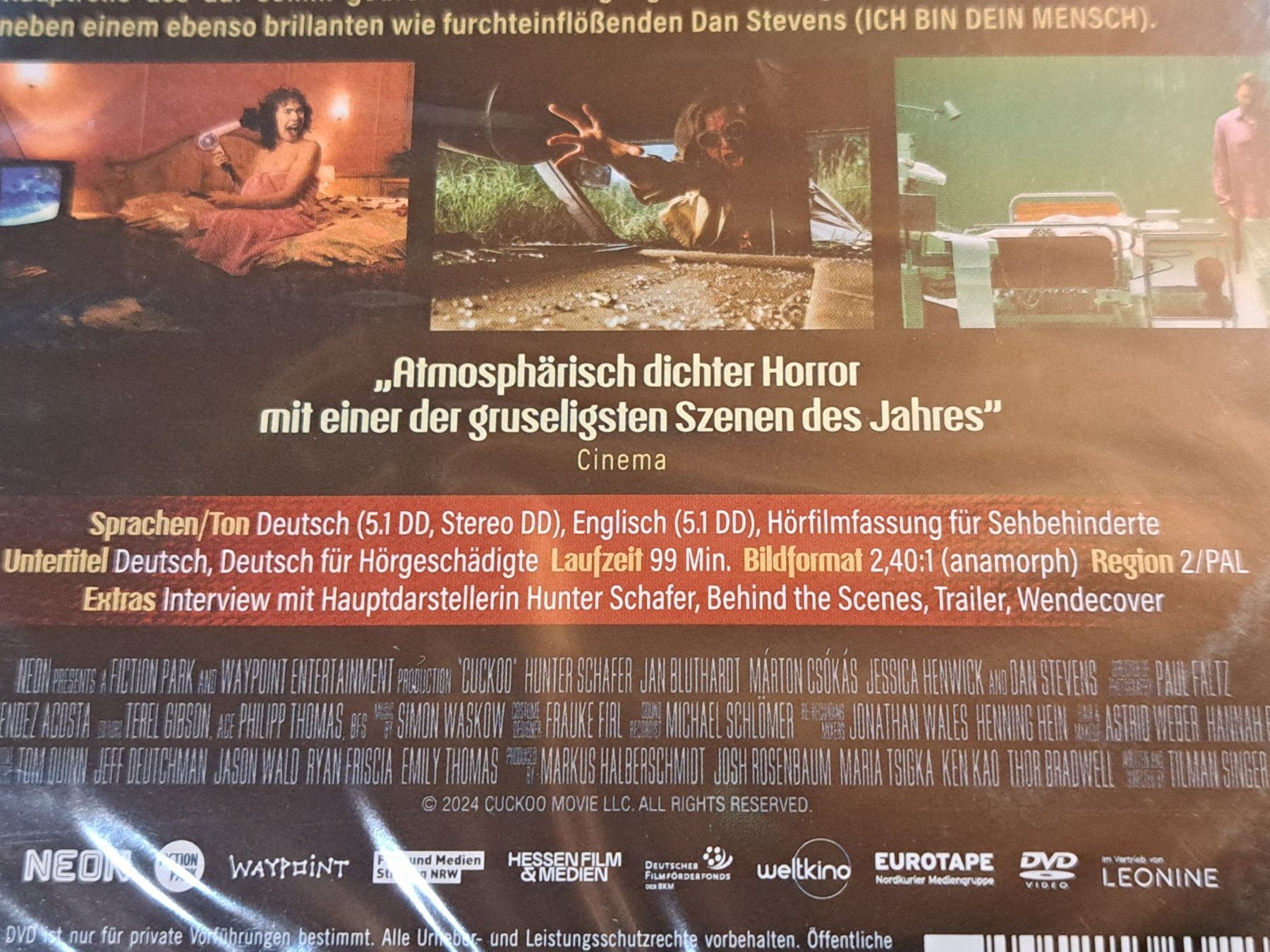 Tutti i DVDs: DVD CUCKOO von Tilman Singer.  NEU Verpackt – Nuovo e nell'imballaggio originale da Unterseen venduto da Kanica 3