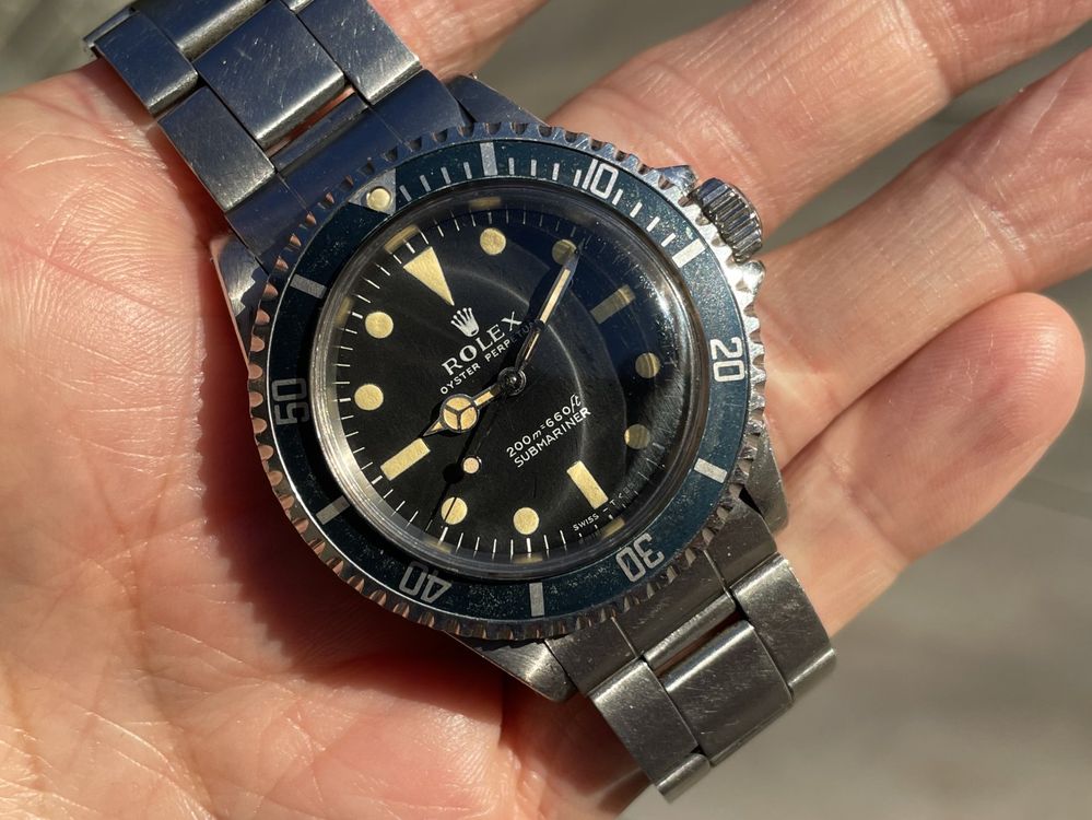 ROLEX SUBMARINER REF. 5513 NON SERIF METERS FIRST DIAL 1969 (Gebraucht ...