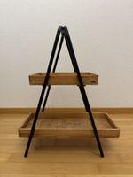 Etageren Regal Holz Metall zwei Ebenen