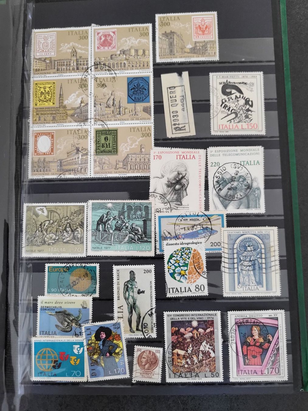Alle Briefmarken: Sammlung Album - Italien – Gebraucht aus Rümlang von Turrin 1