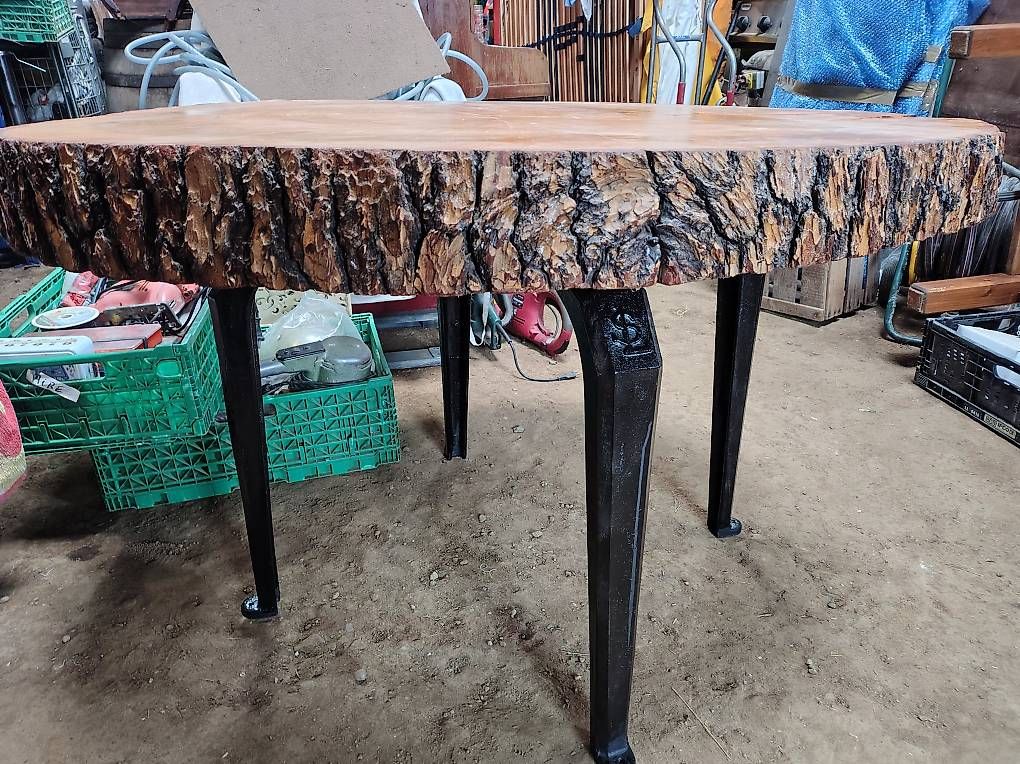 Tische: Table ronde rustique en bois massif – Gebraucht aus Troinex von David-Bonhomme 1
