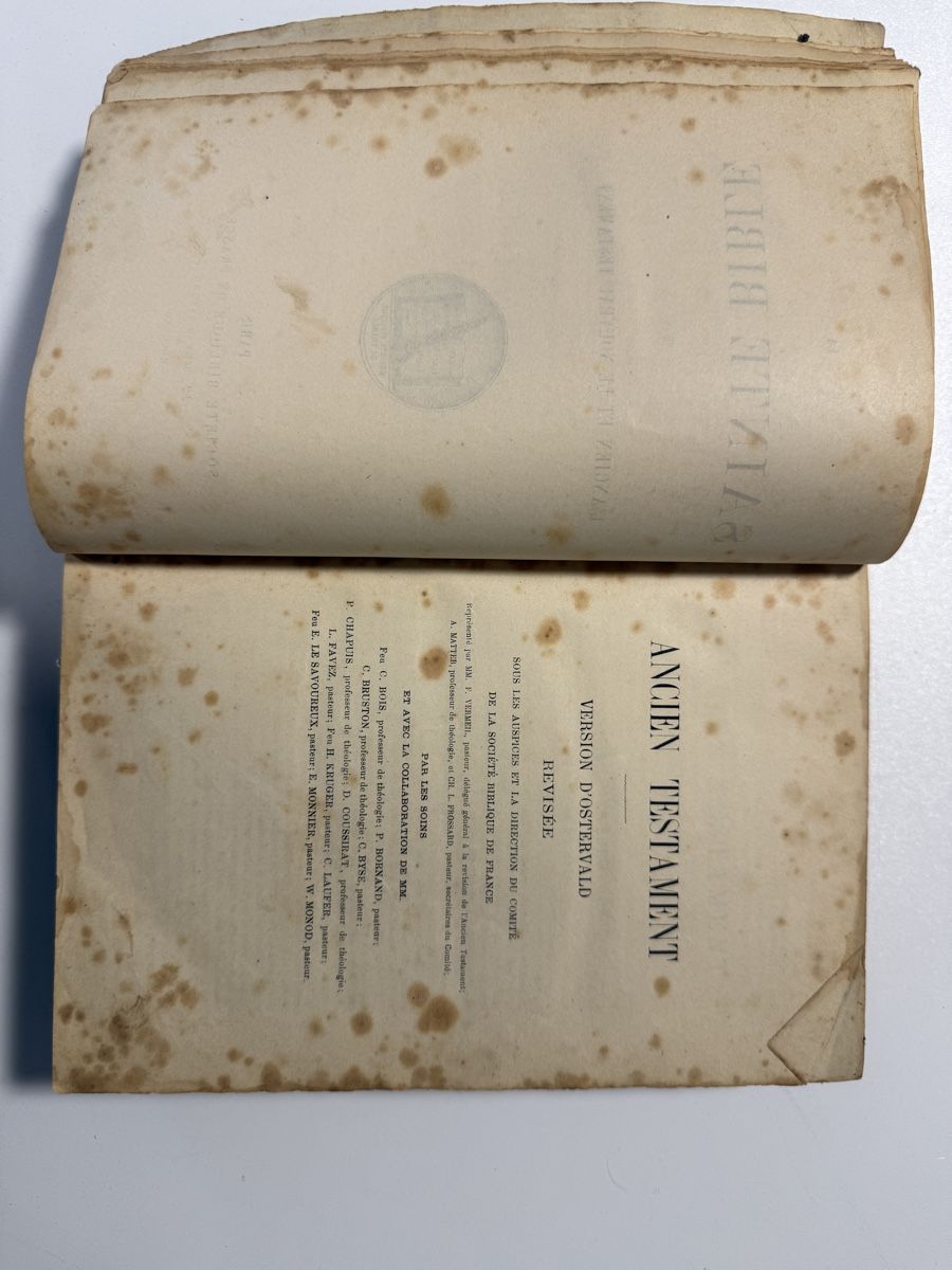Libri: Sainte Bible - Version Ostervald révisée - Paris 1891 – Usato da Ardon venduto da Momovs99 2