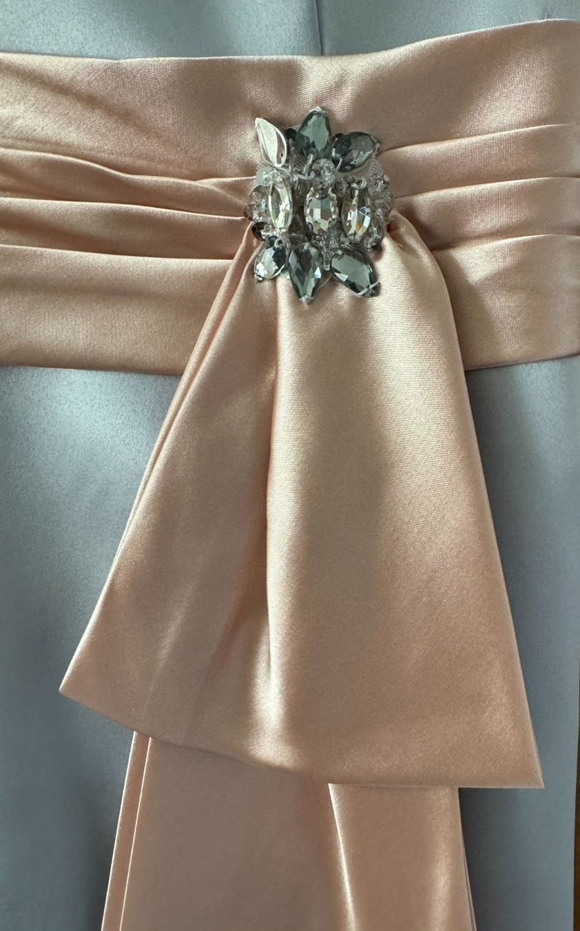 Vestiti: Abendkleid lang mit Bolero, Grösse 36/38, hellgrau/rosé – Usato da Nürensdorf venduto da Magi14 5