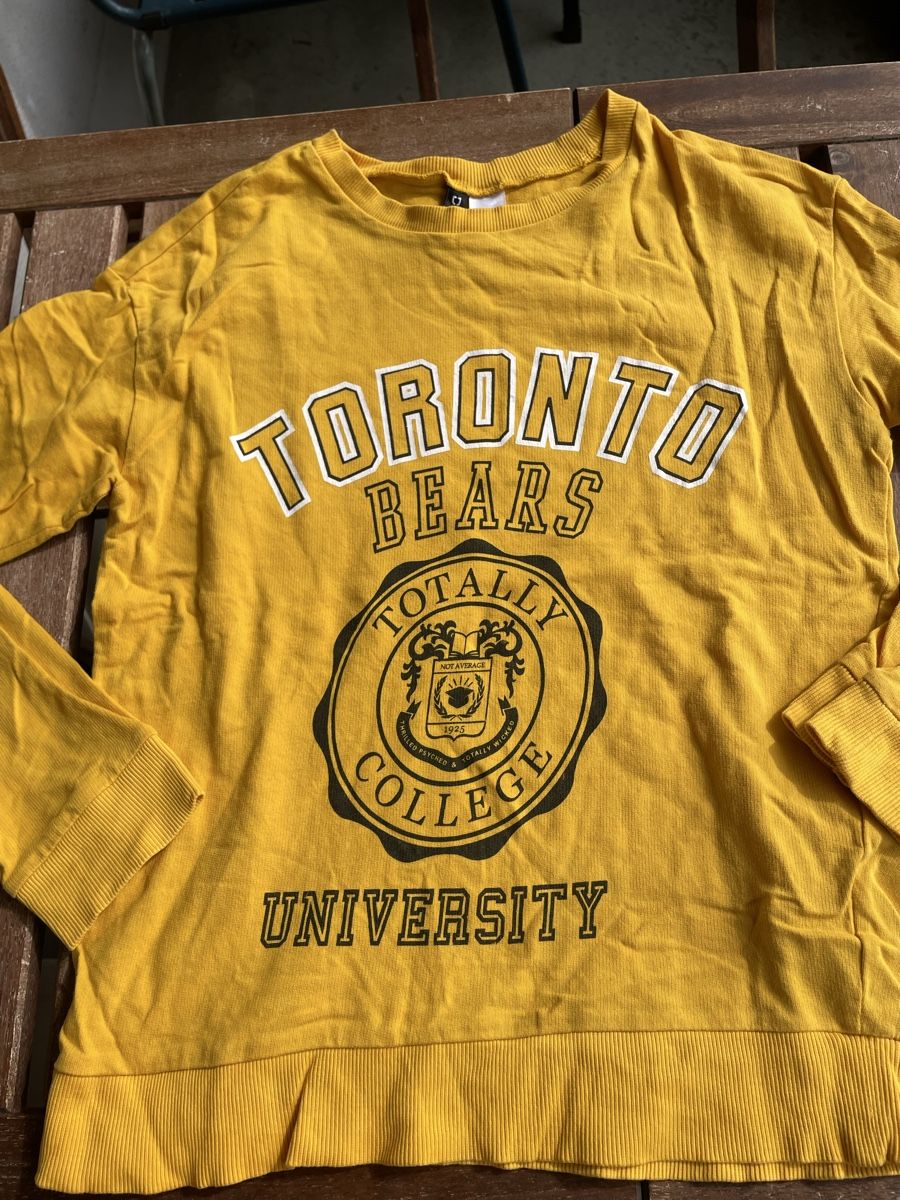 H&M Maglioni & Felpe: H&M Toronto Bär College Pullover, XS, gelb – Usato da Bern venduto da brup 1