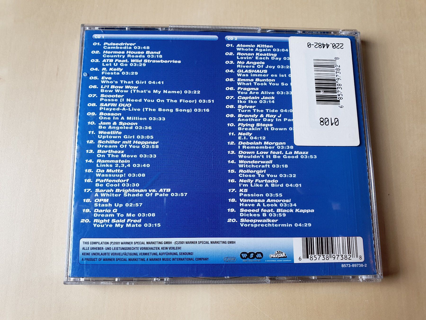 CD: Mega Hits 2001 die zweite – Usato da Stansstad venduto da collectorsshop 1