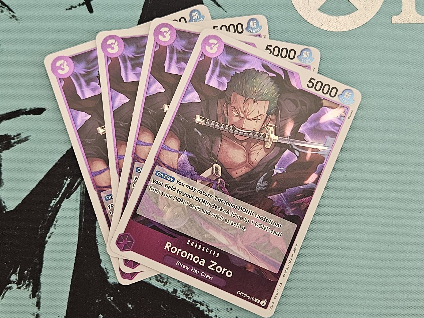 Bandai Sammelbilder & Trading cards: 4x One Piece TCG - Roronoa Zoro EN – Neu (gemäss Beschreibung) aus Safnern von wil_z6qf