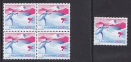 2019  Viererblock + Einzelmarke  LAUSANNE  ** Postfrisch **