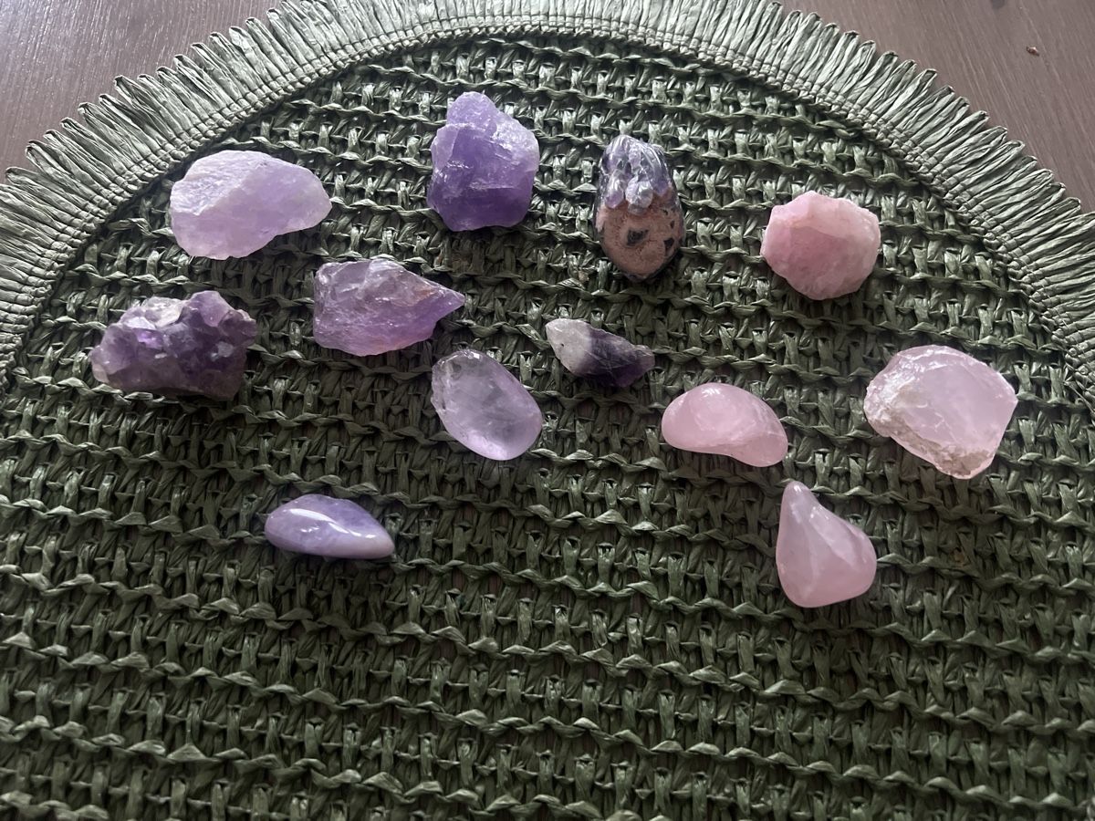 Minerali & Pietre curative: Edelstein Sammlung: Amethyst & Rosenquarz – Usato da Seon venduto da Sunny-Schmuck78