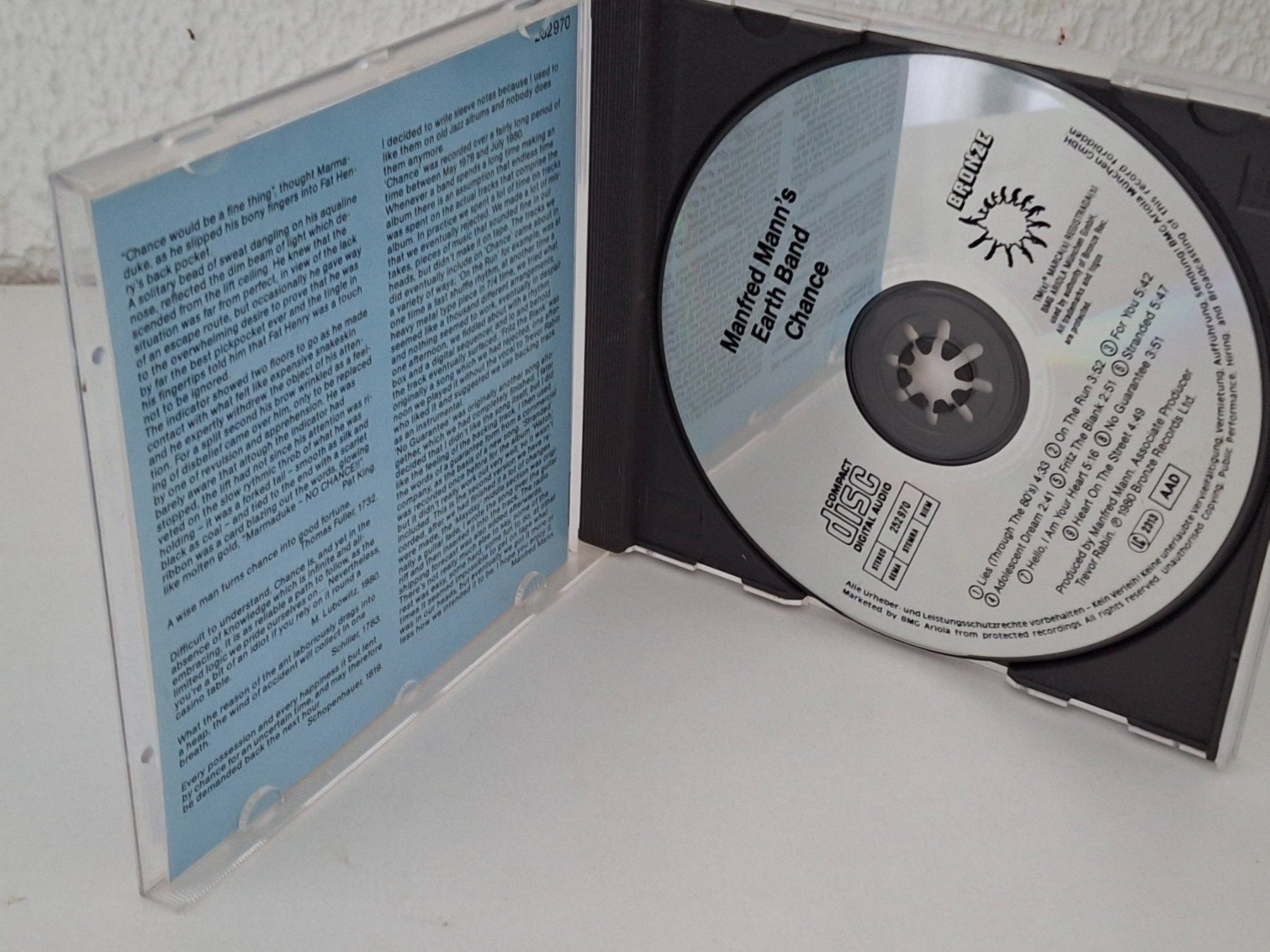CD: CD Manfred Mann's Earth Band - Chance . – Usato da Aarberg venduto da Jackup1 2