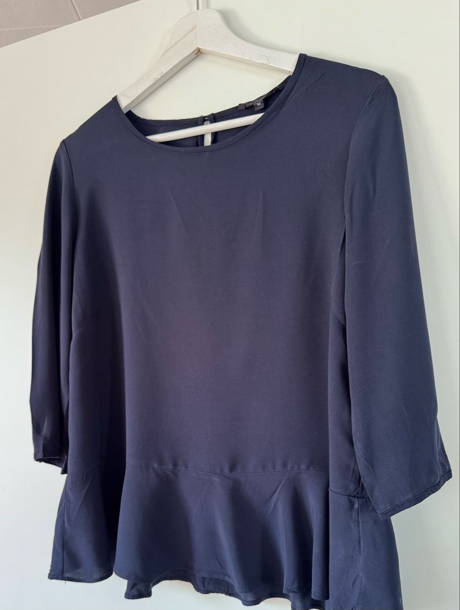 Opus Camicette: OPUS Bluse Gr. 36 Dunkelblau 100% Viskose – Usato da Flumenthal venduto da SecondLove_CH 1