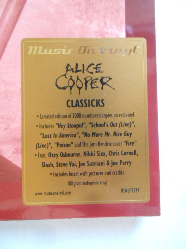 Dischi in vinile: ALICE COOPER  -  CLASSICKS  ( VINYLE ROUGE  2000 COPIES ) – Usato da Bex venduto da Giorgiob 6