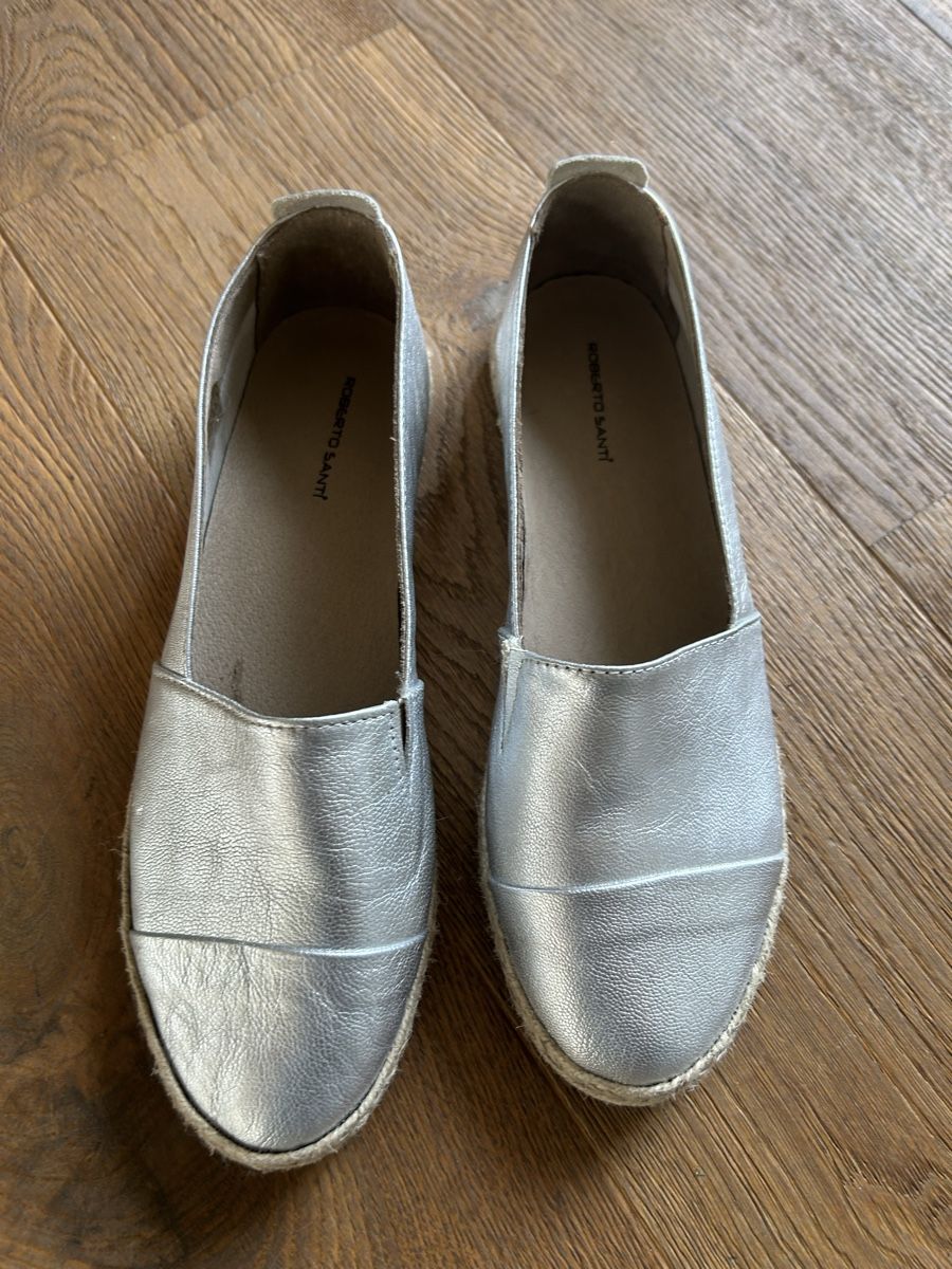 Roberto Santi Damenschuhe: Neue Roberto Santi Espadrilles silbrig Gr. 41 – Neu (gemäss Beschreibung) aus Oerlingen von Xavina 1