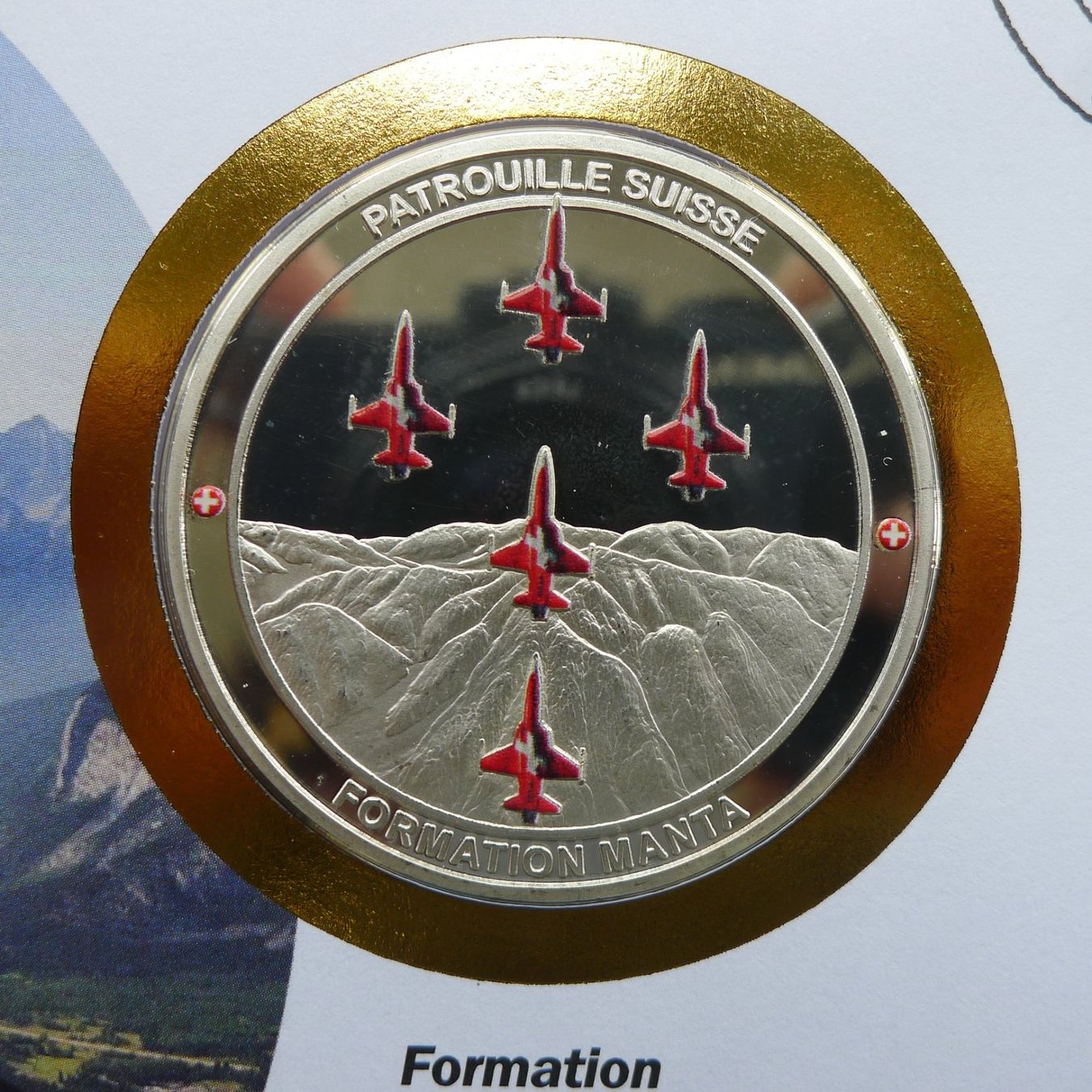 Tutti i francobolli: 2023, Patrouille Suisse Numisbrief "Formation MANTA" – Usato da Sursee venduto da Luzernerraute 1