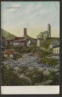 1909 Hospental Hospenthal alte Dorfansicht + Rest. Stempel