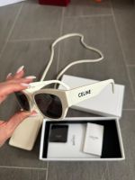 Céline Damen-Sonnenbrille in weißem Gestell, klassisches Mod