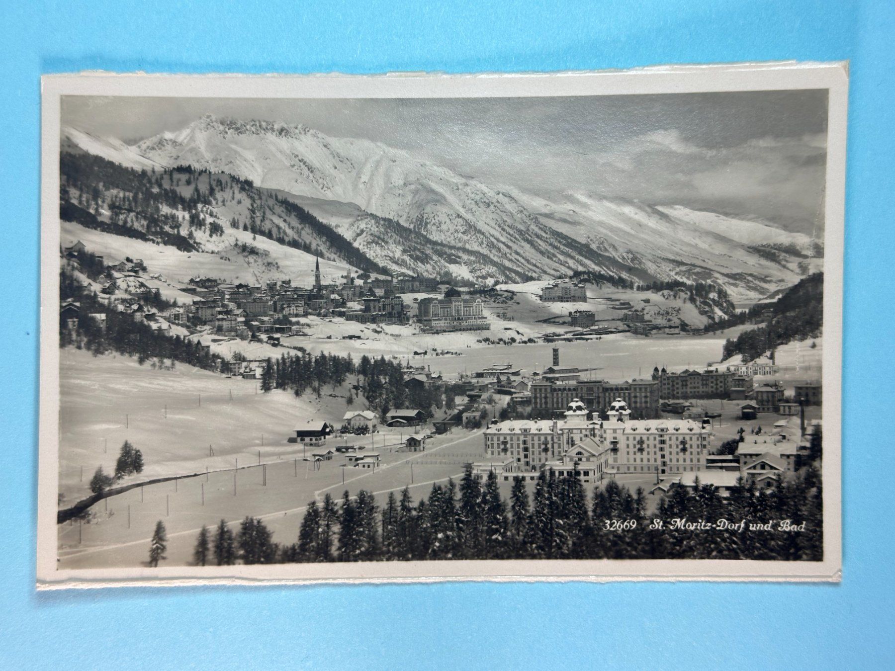 Cartoline postali: St. Moritz - Dorf und Bad – Usato da Steg VS venduto da danwer74
