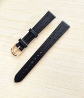 Schwarzes Leder Uhrenarmband, 14 mm. neuwertig, Top Zustand!