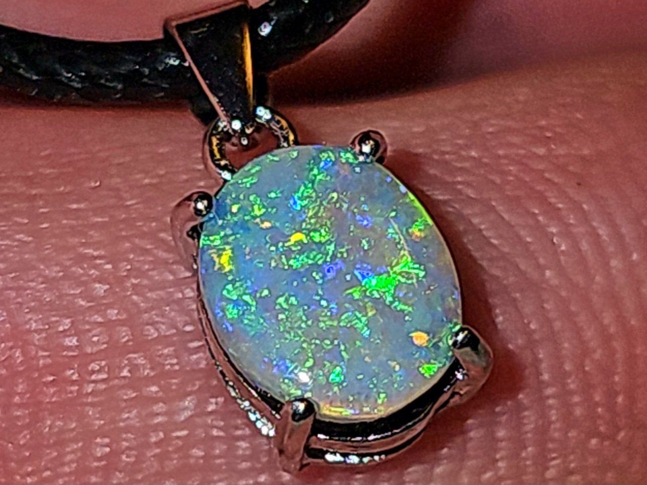 Pietre preziose: Australischer Opal Silber-Anhänger – Nuovo e nell'imballaggio originale da Uerkheim venduto da Winwinner
