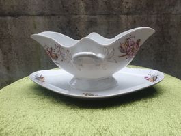 Elegante Saucieren-Set, Porzellan mit Blumenmuster🌸