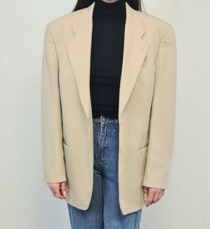 Veste de costume beige - Taille L