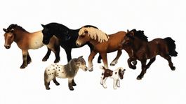 Schleich Pferde Set / 6 Figuren, mit Ponys & Fohlen
