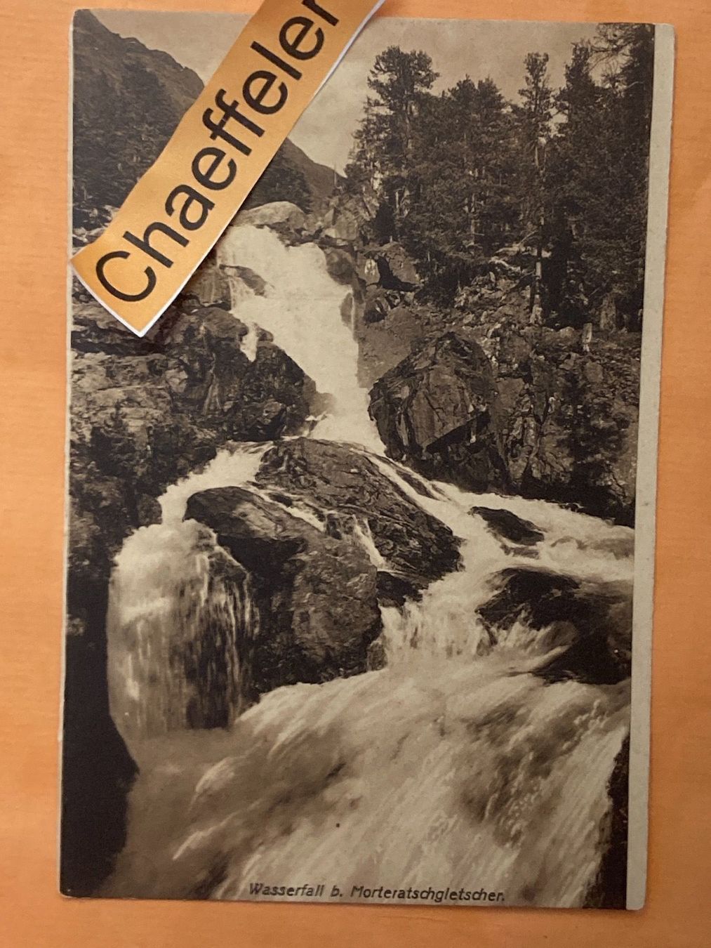 Cartoline postali: Wasserfall beim Morteratschgletscher – Usato da Zürich venduto da Chaeffeler