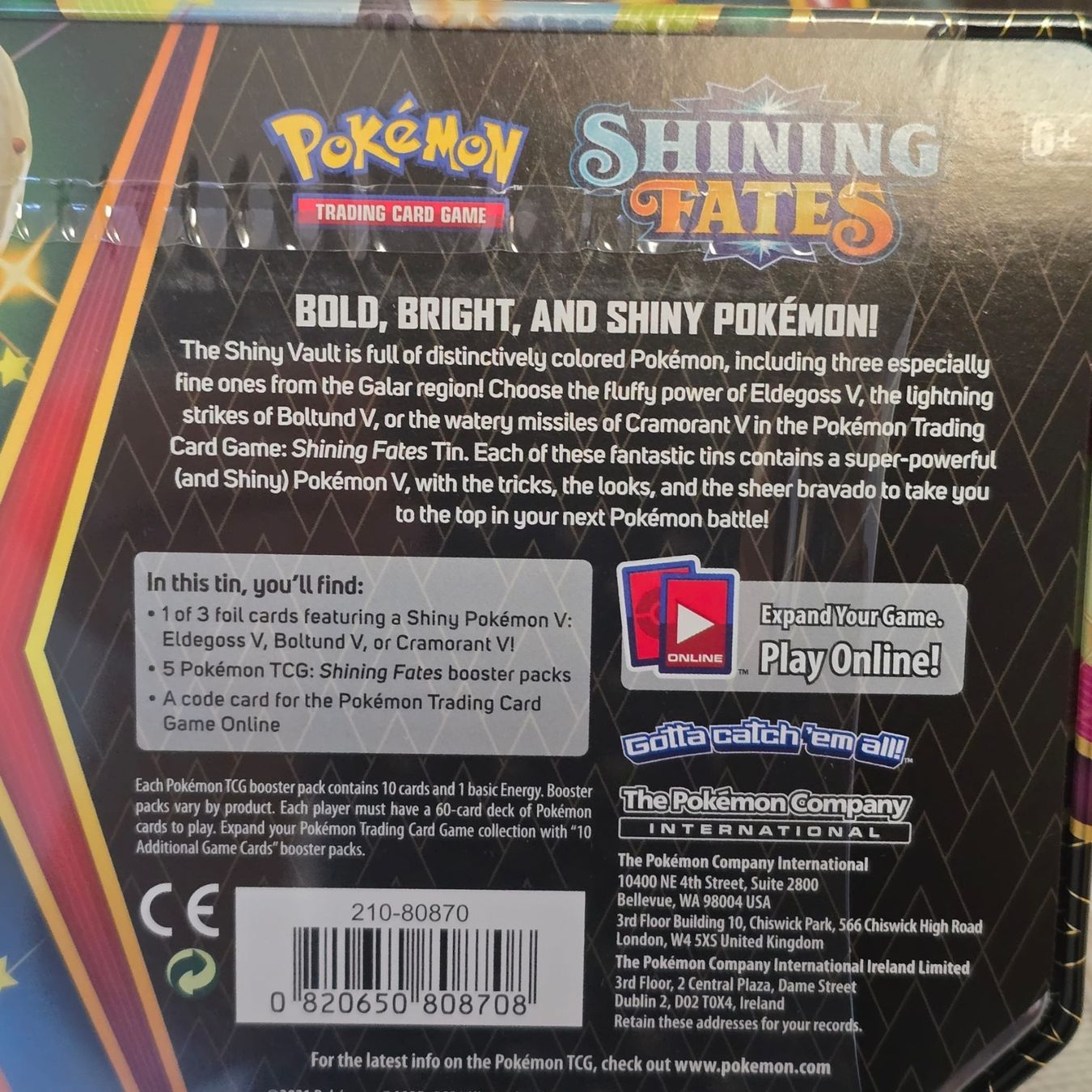 Pokémon Carte collezionabili: Pokémon Shining Fates – Nuovo e nell'imballaggio originale da Basel venduto da Galia2000 2