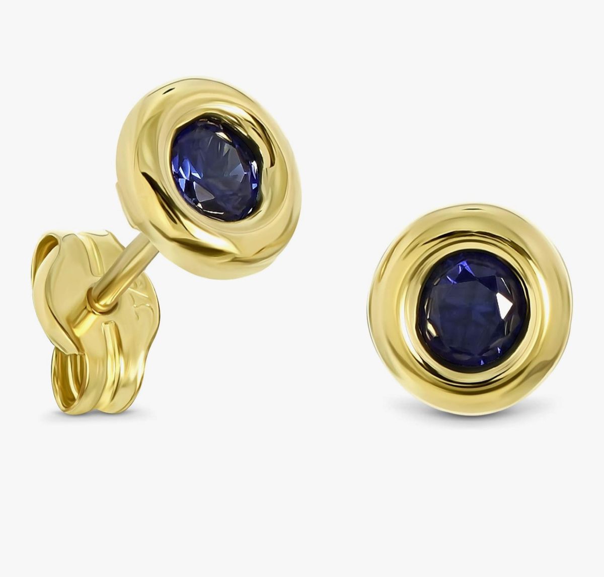 Orecchini pendenti & Orecchini a lobo: Ohrringe aus gelbgold und Saphir – Nuovo e nell'imballaggio originale da Hemmental venduto da Zirconwelt