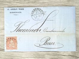 TR04 Enveloppe + Timbre Suisse 1869
