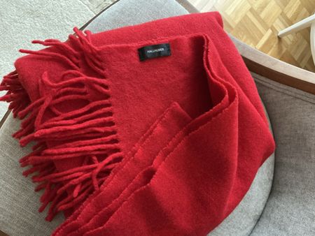 Schal/ Stola Rot mit Fransen, Top Zustand!