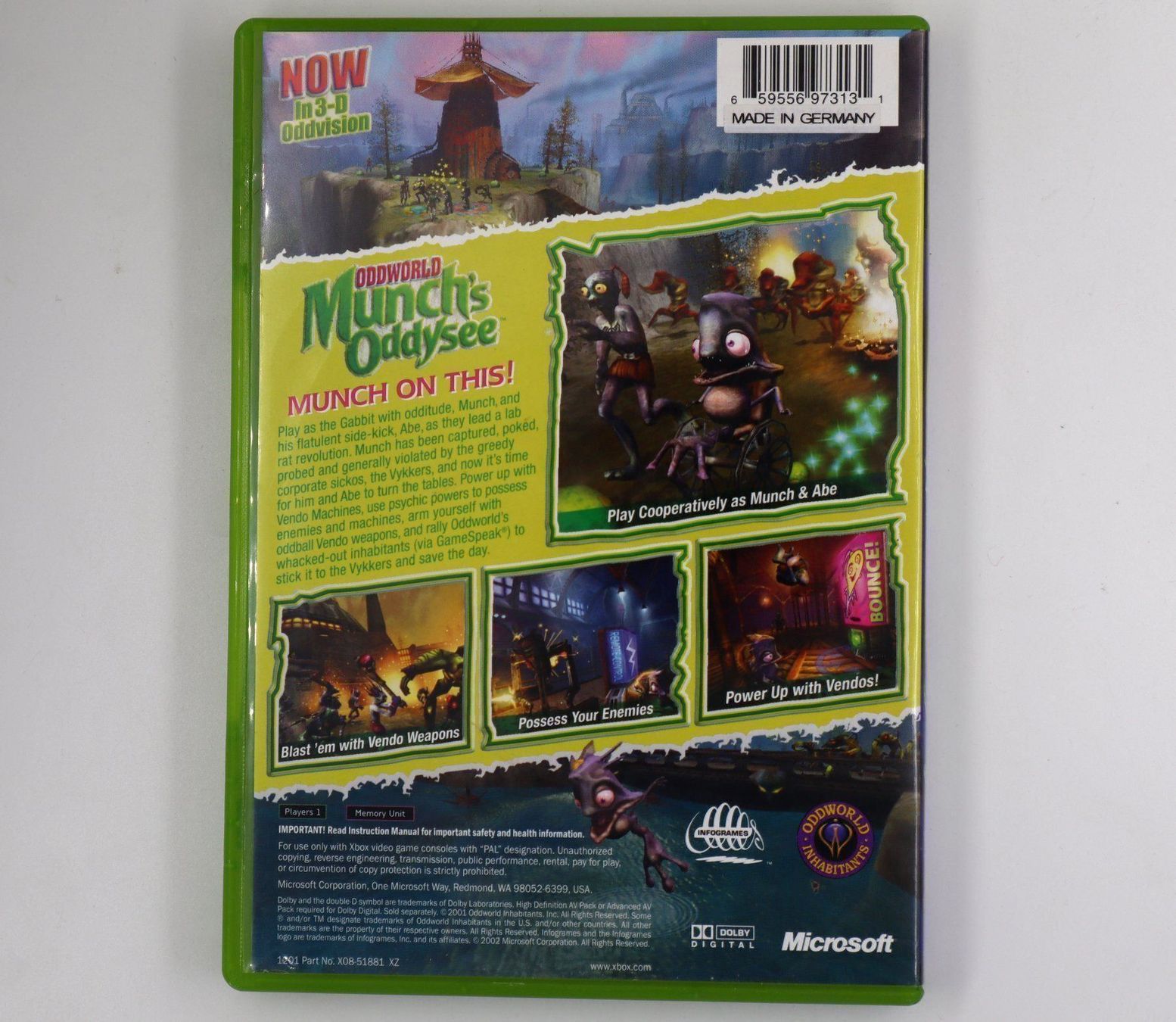 Microsoft Spiele: Oddworld Munch's Odyssee Original XBox PAL Englisch – Gebraucht aus Baden von TellsKuchenhaus 1
