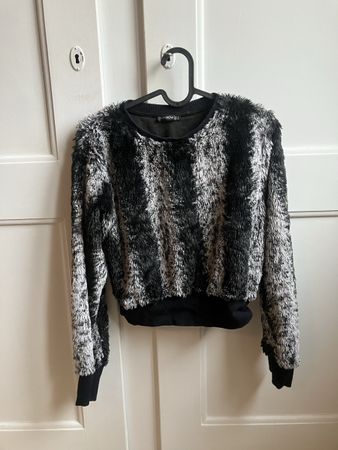 Pull fausse fourrure rayé - Taille 38