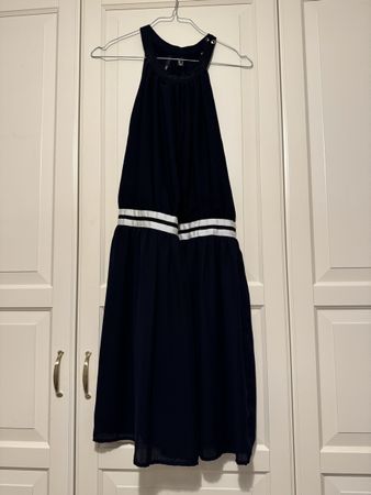 Mango Sommerkleid, Gr. M, Dunkelblau mit weissen Streifen