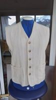 Herren Weste Gilet Grösse M Leinen Baumwolle Viscose Beige