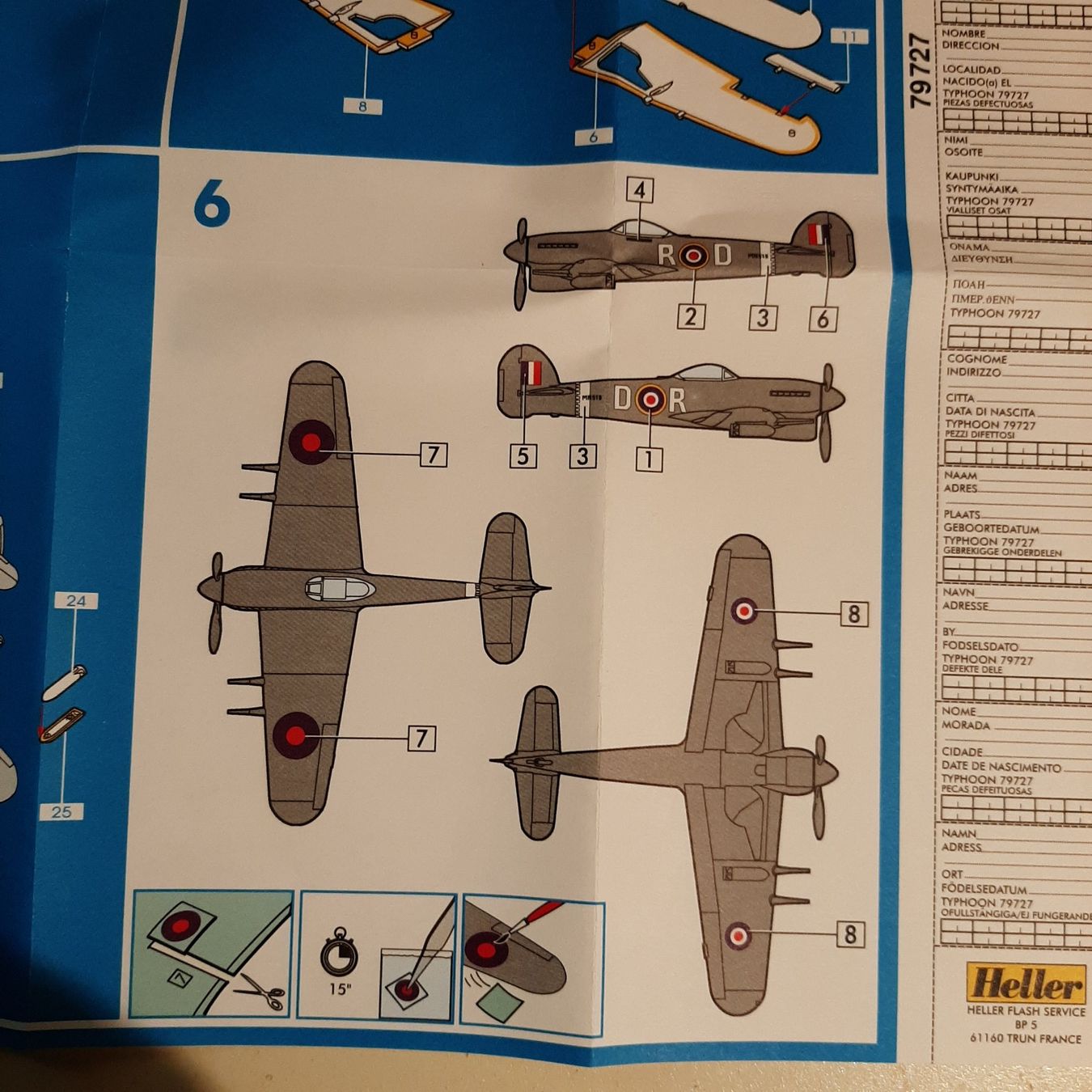 Heller Kit di modellismo & Modellini statici: 3152 ... Hawker Typhoon ... Heller 79727 – Usato da Bonstetten venduto da Benibanny59 1