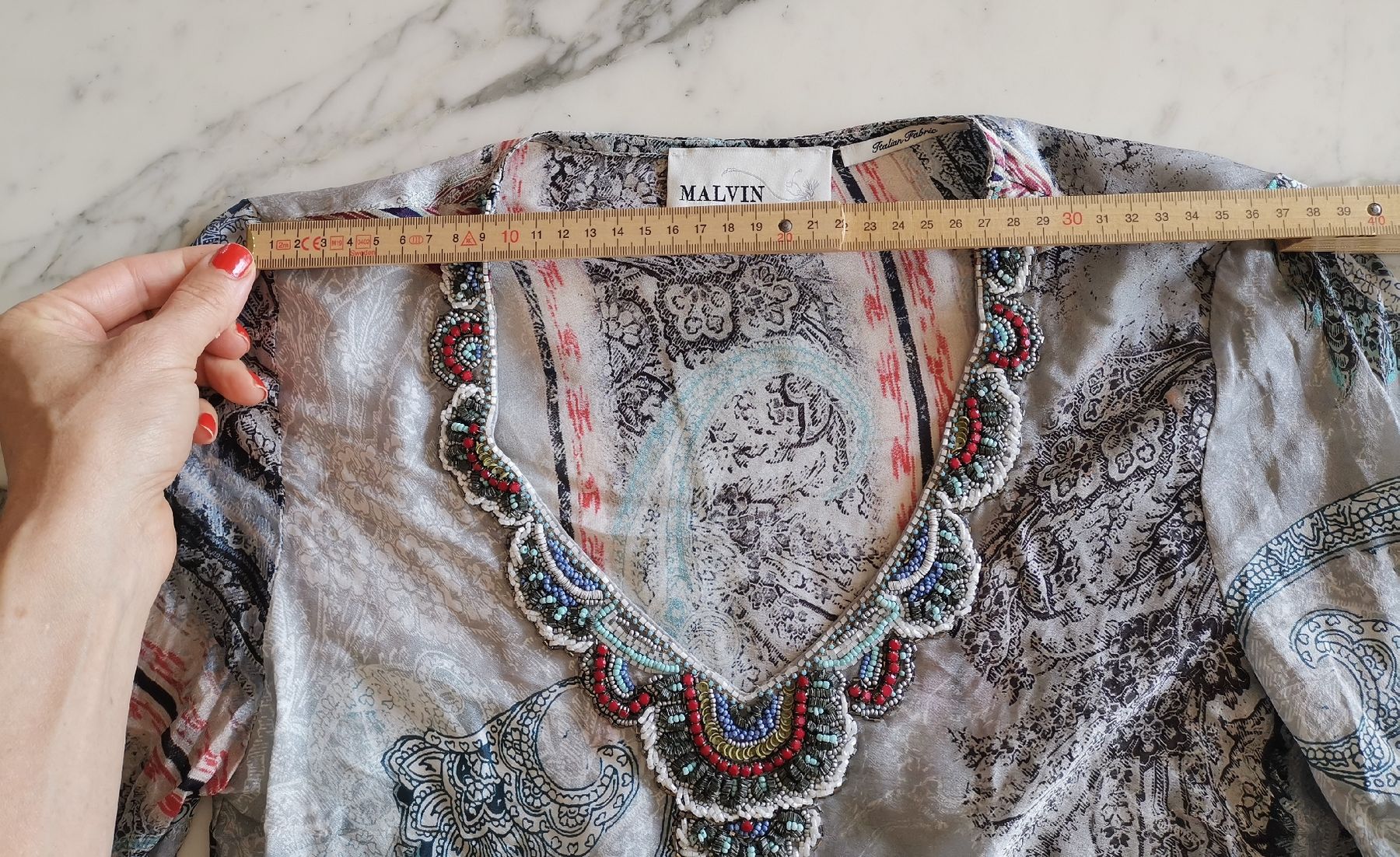 Tuniken: Seidentunika Malvin mit Perlenstickerei – Gebraucht aus Uerikon von pink_flamingo 2
