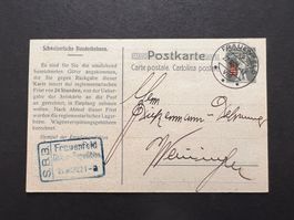 Postkarte 1921 SBB Abholkarte (P762)