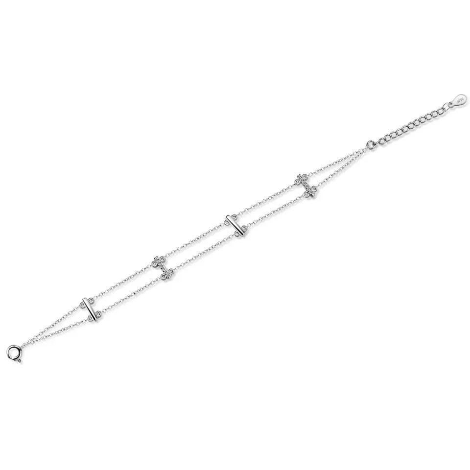Bracciali & Braccialetti: silber armkette (doppelkette) – Nuovo e nell'imballaggio originale da St. Gallen venduto da yatoot26 5