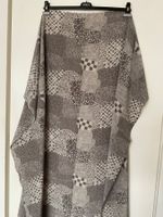 Seiden Stoff Taupe gemustert, blickdicht 115 x 180 cm 👚