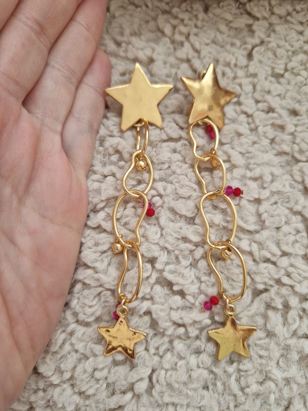Mango Orecchini pendenti & Orecchini a lobo: Mango Ohrringe mit Sternen Gold und Pink, neu! – Nuovo (secondo la descrizione) da Erlinsbach SO venduto da ULIKH 2