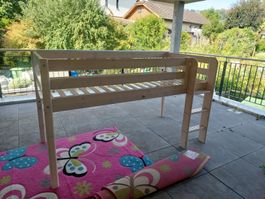Kinderbett Hochbett Holz weiss guter Zustand