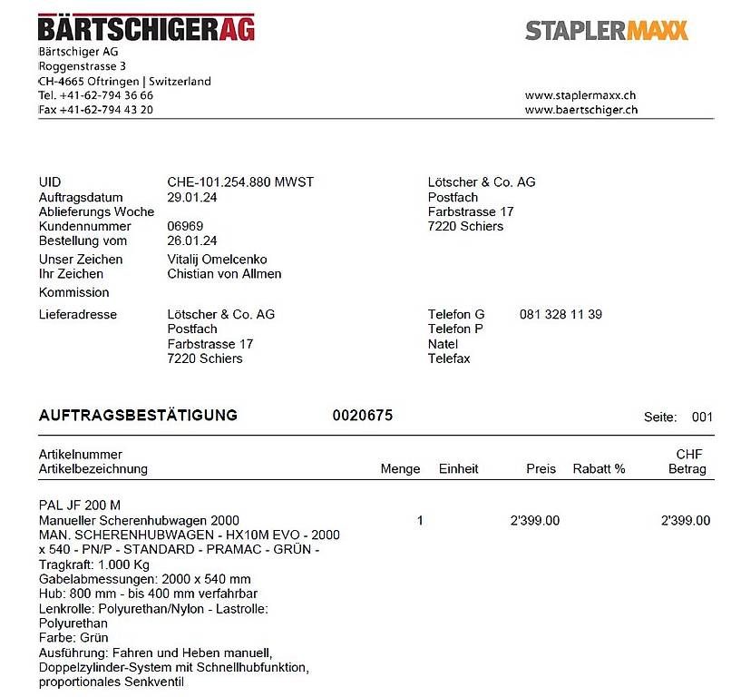 Carrelli elevatori e a forche: Palletenrolli PRAMAC; 2m langer Scherenhubwagen – Usato da Schiers venduto da Birnel5 4