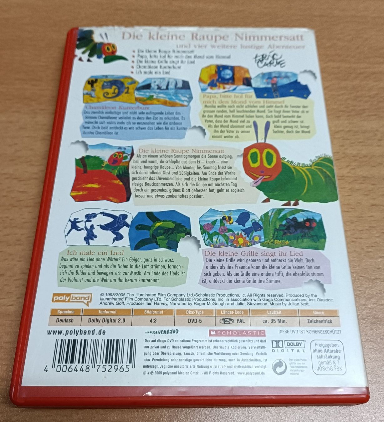 Tutti i DVDs: Die kleine Raupe Nimmersatt DVD – Nuovo e nell'imballaggio originale da Köniz venduto da Movieportal007 1
