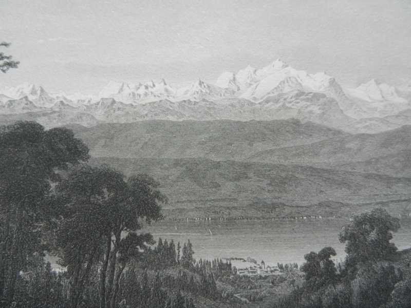 Incisioni: Die Montblanc-Kette St-Cergue – Usato da Risch venduto da Rischli15 2