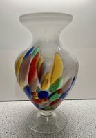 Glas Vase farbig Murano H 33cm guter Zustand