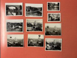 Konvolut Historische Fotos Stadtansicht mit Ballonen 1938
